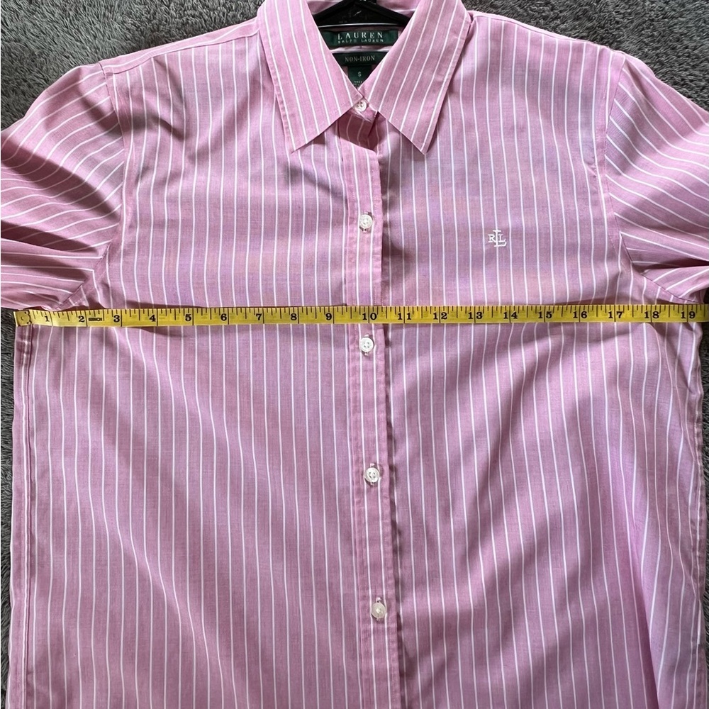 Ralph Lauren Men's Pink and White Striped Shirt
